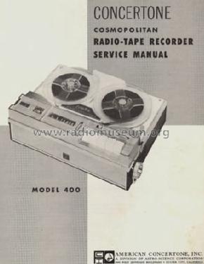 Cosmopolitan Radio-Tape Recorder 400; American Concertone (ID = 1272695) Radio