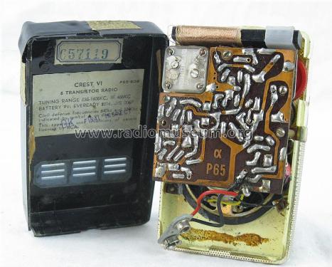 Crest VI TAC 6 Transistor Radio P65; Crest Alfred Toepfer (ID = 1440994) Radio