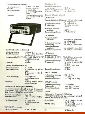 Digitalis Frekvenciamérő FM-150; Elektroplaszt GT, (ID = 2708278) Equipment