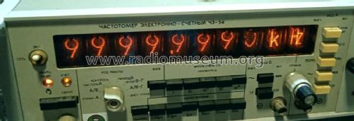 Частотомер Злектроппо Счетный - Elektron. Zählfrequenzmesser Č3-54 - Ч3-54; Unknown - CUSTOM (ID = 2929702) Equipment