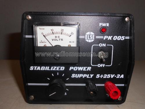 ELSE Stabilized Power Supply 5-25V - 2A PK 005; Unknown - CUSTOM (ID = 2185876) Equipment