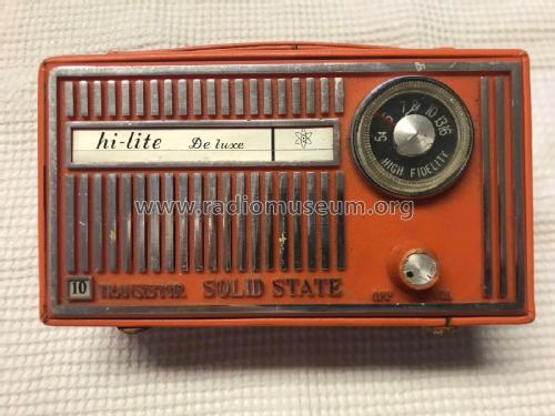 Hi-Lite 10 Transistor De Luxe High Fidelity ; Unknown - CUSTOM (ID = 3104059) Radio