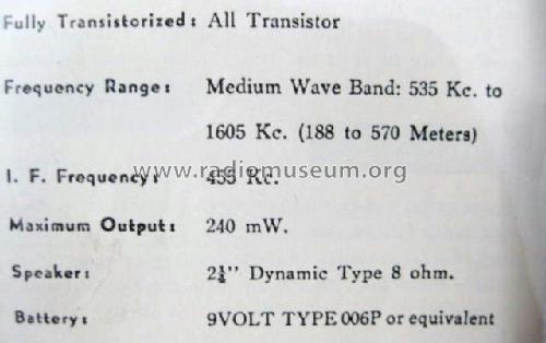 Hit 6 Transistor ; Unknown - CUSTOM (ID = 1336658) Radio