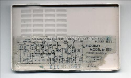 Six Transistor H-660; Holiday; brand (ID = 1759051) Radio