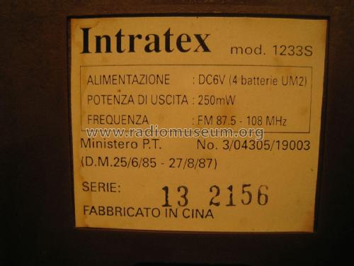 Intratex Charleston 1233 S; Unknown - CUSTOM (ID = 1950297) Radio