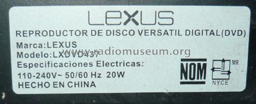 Lexus LXDVD437; Unknown - CUSTOM (ID = 1914021) R-Player