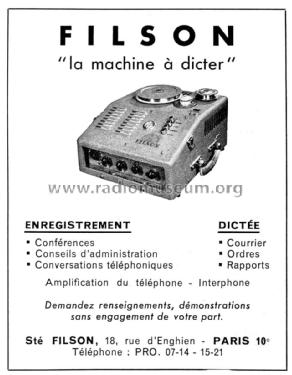 Machine à Dicter ; Filson; Paris (ID = 1447876) R-Player