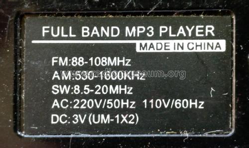 MERANDA Full Band MP3 Player MR-A156LED; Unknown - CUSTOM (ID = 2261630) Radio