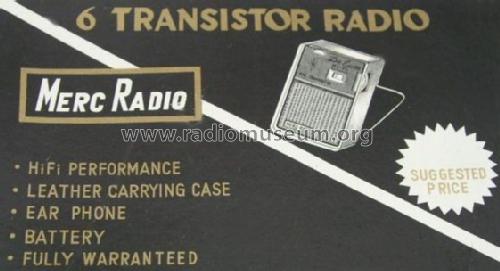 Merc Radio Deluxe HiFi Six Transistor Ch= HT-6043; Mercury Radio & (ID = 617166) Radio
