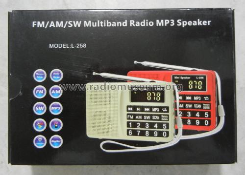 FM/AM/SW Multiband Radio MP3 Mini Speaker L-258; Unknown - CUSTOM (ID = 2632183) Radio