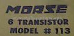 Morse 6 Transistor 113; Unknown - CUSTOM (ID = 624994) Radio