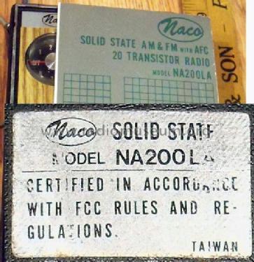 Naco AM-FM with AFC Solid State 20 NA200LA; NAFT N.A.F.T. North (ID = 1044033) Radio