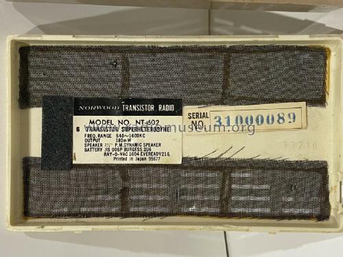 Norwood Six Transistor NT-602; Unknown - CUSTOM (ID = 2607342) Radio