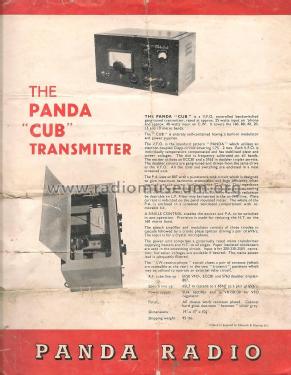 Cub Transmitter ; Panda Radio Co.; (ID = 1821278) Commercial Tr