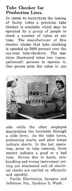 Production Line Tube Checker ; Pacific Electronics (ID = 2703952) Equipment