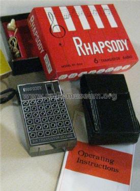 Rhapsody Six Transistor Deluxe RY-600; Unknown - CUSTOM (ID = 2348471) Radio