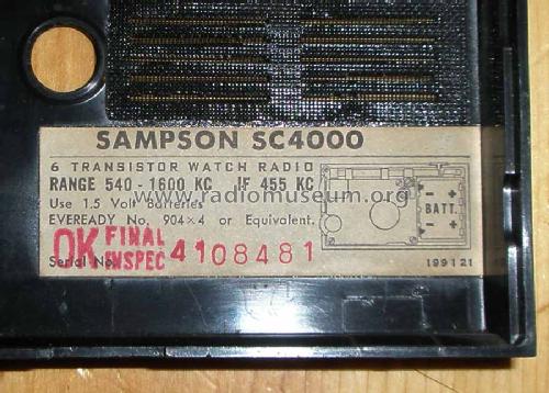 Sampson Super Alarm SC-4000; Sampson, The, Co.; (ID = 438210) Radio