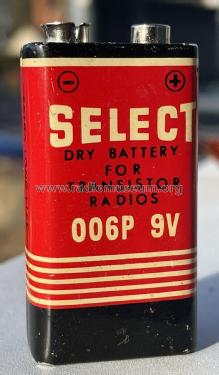 Select Dry Battery for Transistor Radios 006P 9V; Unknown - CUSTOM (ID = 2829002) Power-S