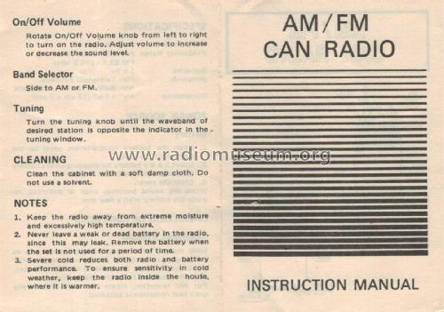 Tabasco AM/FM Can Radio ; Unknown - CUSTOM (ID = 2182128) Radio