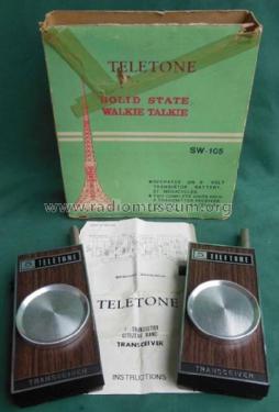 Teletone - 5 Transistor Transceiver - Walkie-Talkie SW-105; Unknown - CUSTOM (ID = 1709416) CB-Funk
