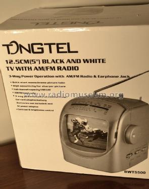 Tongtel - 12,5 cm Black and White TV with AM/FM Radio BWT 5500; Unknown - CUSTOM (ID = 1804155) TV Radio