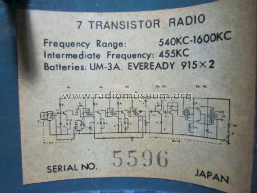 Tradescope 7 Transistor Flask Radio ; Unknown - CUSTOM (ID = 1365830) Radio