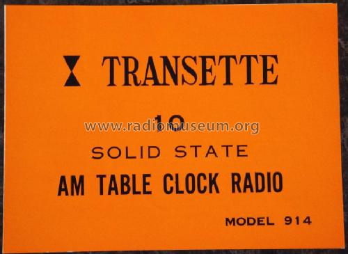 Transette 10 A.M. Table Clock Radio 914; Unknown - CUSTOM (ID = 1614586) Radio