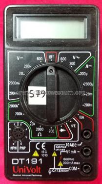 Univolt Digital Multimeter DT-191; Unknown - CUSTOM (ID = 2914198) Equipment