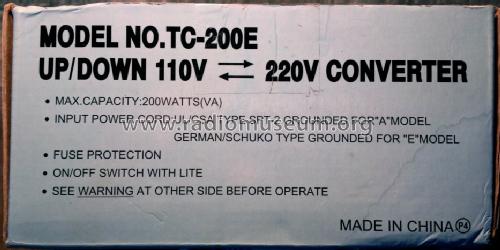 Up/Down Converter TC-200E; Unknown - CUSTOM (ID = 1717975) Power-S