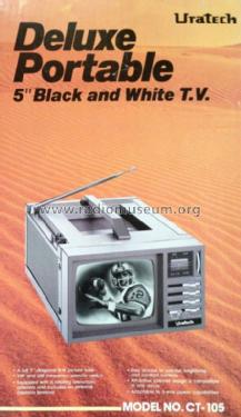 Uratech Deluxe 5' Portable Black and White TV CT-105; Unknown - CUSTOM (ID = 1334403) Televisore