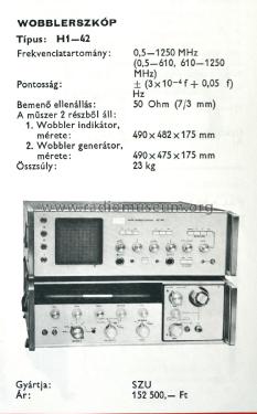 Измеритель АЧХ Х1-42 Wobbler H1-42; Unknown - CUSTOM (ID = 2708543) Equipment