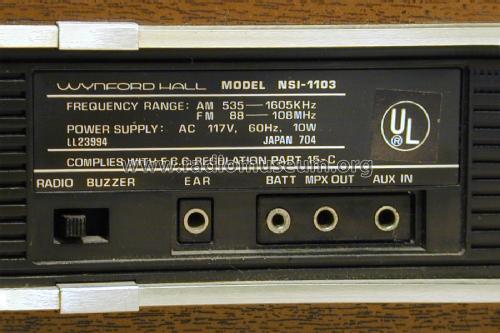 Wynford Hall NSI-1103 ; Sanyo Electric Co. (ID = 1930171) Radio