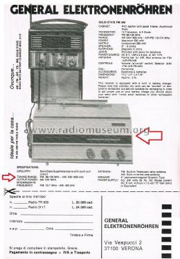 General Elektronenröhren Table Radio TR 835; Unknown to us - (ID = 2809973) Radio