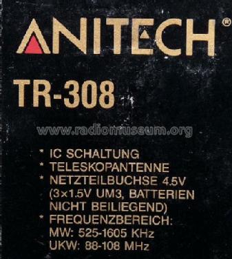 Anitech TR-308; Anita, Anitech, (ID = 696659) Radio