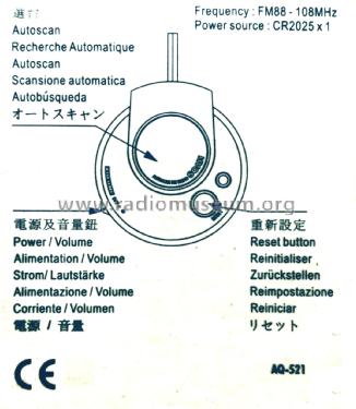 Roundlet Autoscan FM Radio AQ-521; Unknown to us - (ID = 2524571) Radio