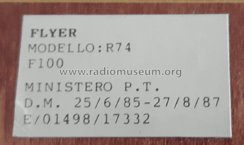 Flyer Juke Box R74; Unknown - CUSTOM (ID = 2621387) Radio