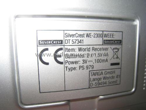 FM/MW/SW 8 Band World Receiver WE-2300 DT-57341; SilverCrest / Silver (ID = 1773318) Radio