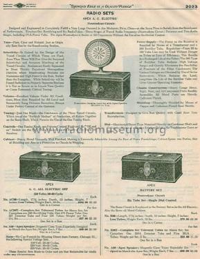 Apex Electric Model 36; Apex Electric, Pool; (ID = 1306888) Radio