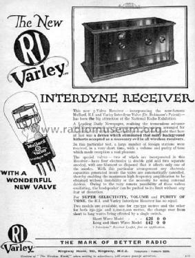 Interdyne Receiver ; Varley Brand Oliver (ID = 1055239) Radio