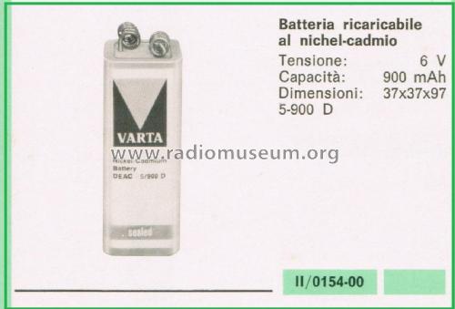 Nickel-Cadmium-Akku - Rechargeable Nickel-Cadmium Battery 5-900 D; Varta Accumulatoren- (ID = 3116896) Power-S