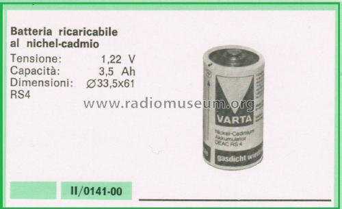 Nickel-Cadmium-Akku - Rechargeable Nickel-Cadmium Battery RS4; Varta Accumulatoren- (ID = 3116988) Power-S