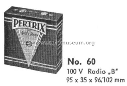 Pertrix Nr. 60; Varta Accumulatoren- (ID = 1281977) Aliment.