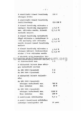 Transistorised 'AC' Voltage Stabilizer TR-9266/ 2883; Vas- és Müszeripari (ID = 2594976) Power-S