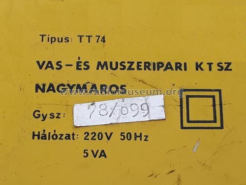 Tranzitest TT74; Vas- és Müszeripari (ID = 2690957) Ausrüstung