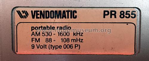 AM/FM Pocket-Radio PR855; Vendomatic brand, (ID = 2430880) Radio