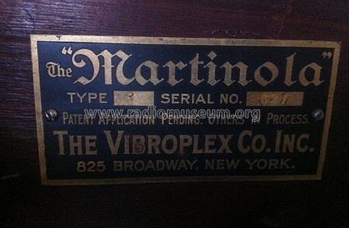 Martinola 1; Vibroplex Company, (ID = 1242245) Radio