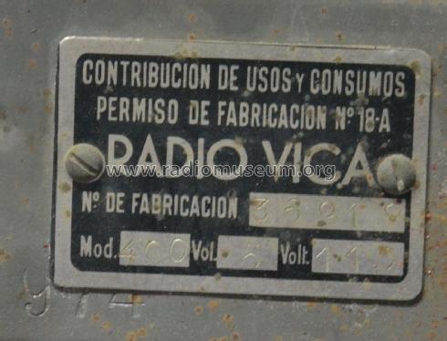 400; Vica Talleres, (ID = 1990606) Radio