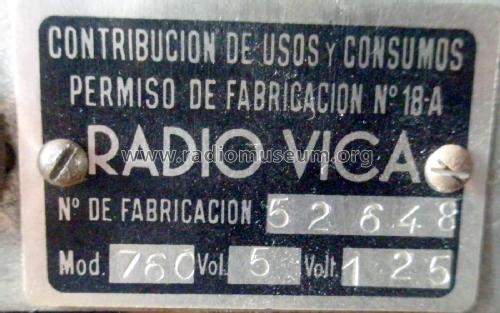 760; Vica Talleres, (ID = 2222700) Radio