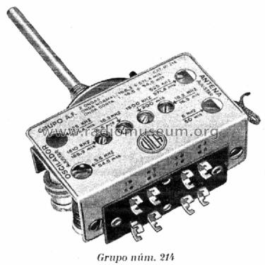 Grupo bobinas alta frecuencia 214; Vica Talleres, (ID = 1434089) Radio part