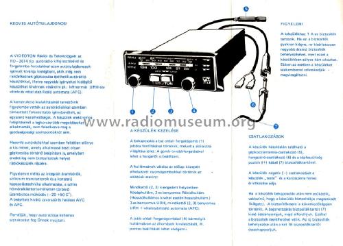 Car Radio RD-3614; Videoton; (ID = 1065823) Car Radio